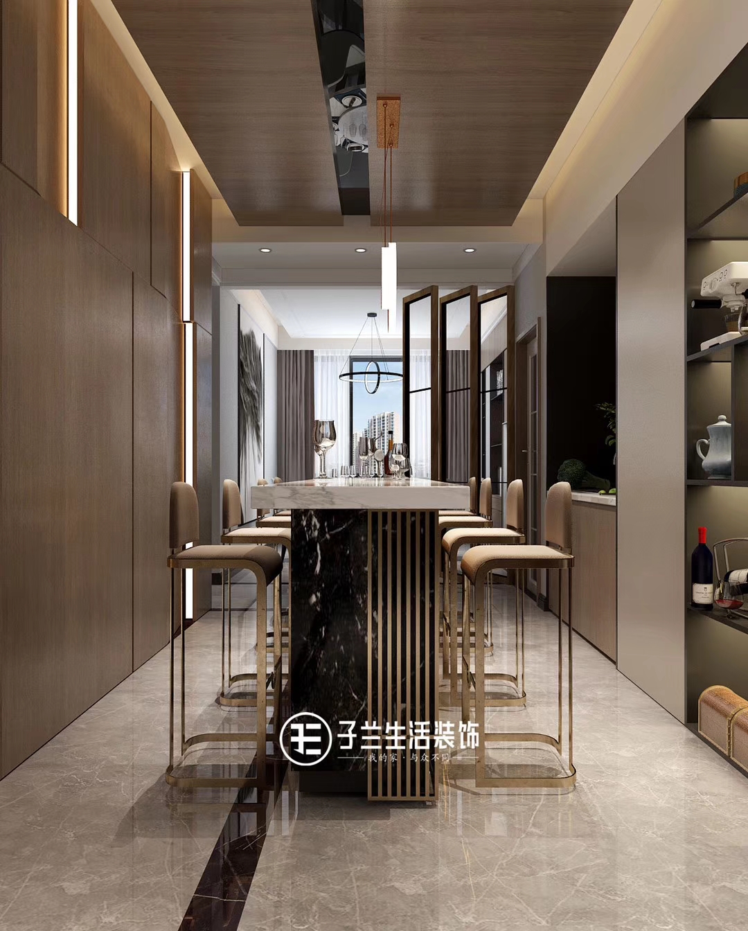 子蘭生活裝飾未來(lái)方舟裝修效果圖